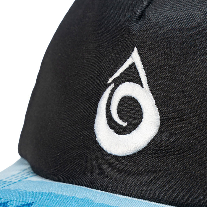 Eco-friendly Surf Hat Blue Alpine - Close Up of Embroidery